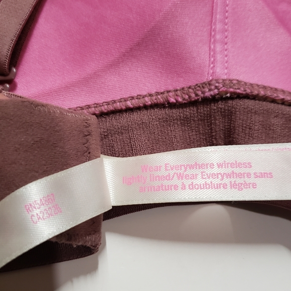 Victoria's Secret Pink Everywhere Wireless Lightly Lined Bra, 36B pink mauve - Picture 10 of 15